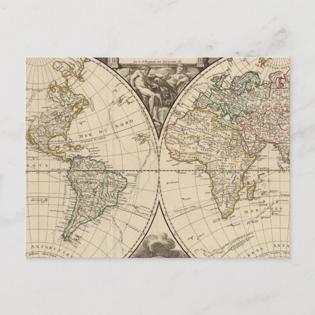 Postale Carte mondiale 9 (Devant)