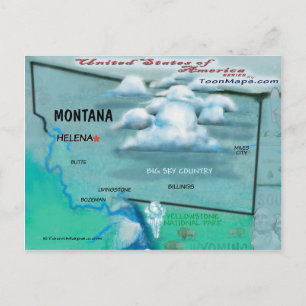 Postale Carte Montana USA
