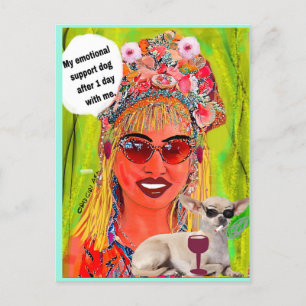 POSTALE CARTE MULTI-BUT PAR BAD GIRL ART