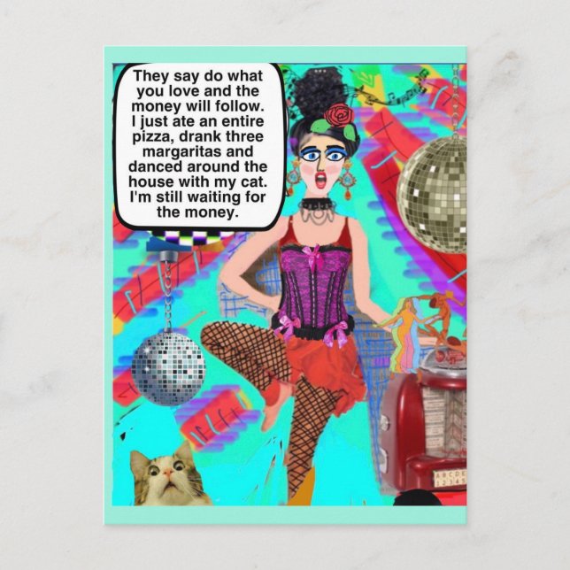 POSTALE CARTE MULTI-BUT PAR BAD GIRL ART (Devant)