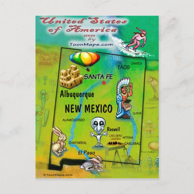 Postale Carte New Mexico USA (Devant)