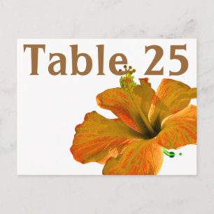 Postale Carte Numéro de tableau Hibiscus de corail