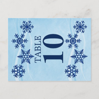 Postale Carte Numéro du tableau des flocons d'hiver