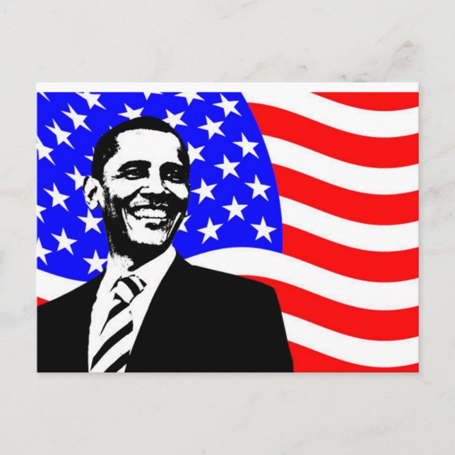 POSTALE CARTE OBAMA (Devant)