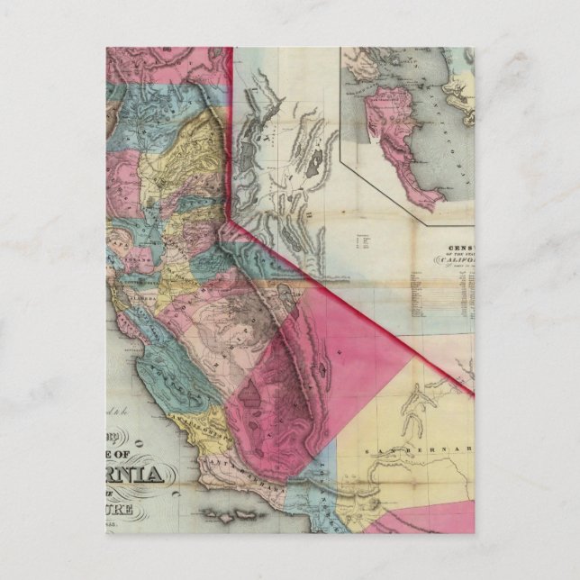 Postale Carte officielle de l'État de Californie (Devant)