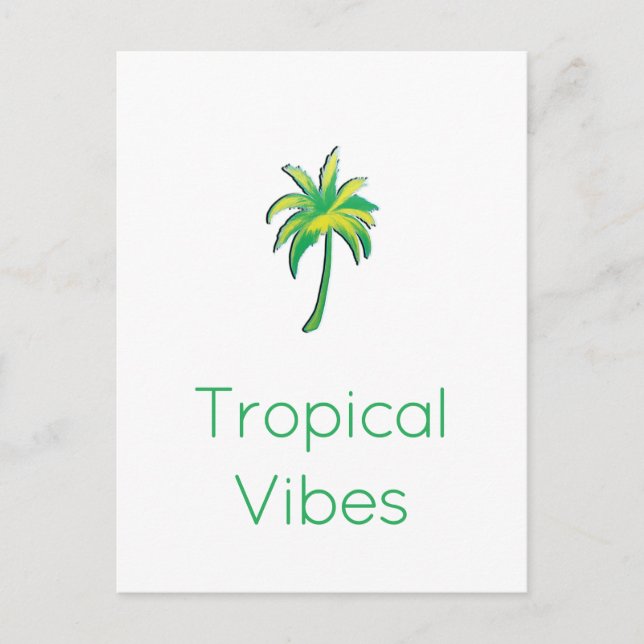 Postale Carte palmier tropical  (Devant)