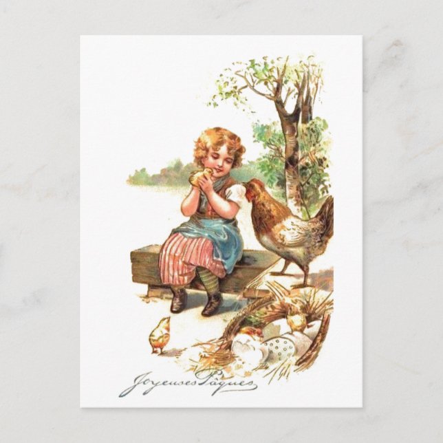 Postale Carte Pâques vintage (Devant)
