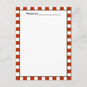 Postale Carte Pays À damiers Recette Vierge N° 2
