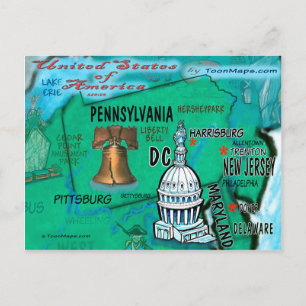 Postale Carte Pennsylvania USA