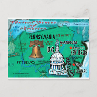 Postale Carte Pennsylvania USA