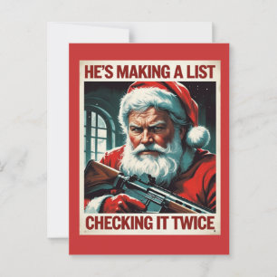 Postale Carte Père Noël de deuxième modification   Noël de