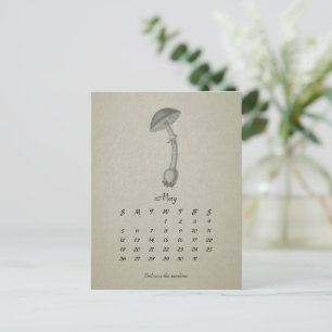 Postale Carte personnalisable champignon vintage 2024 de m