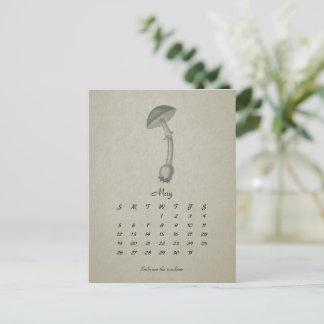 Postale Carte personnalisable champignon vintage 2024 de m