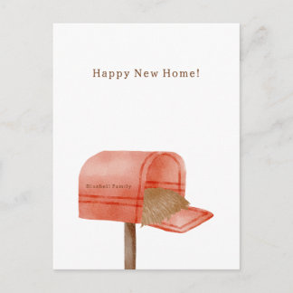 Postale Carte personnalisée Bonne Chance Nouvelle Maison.