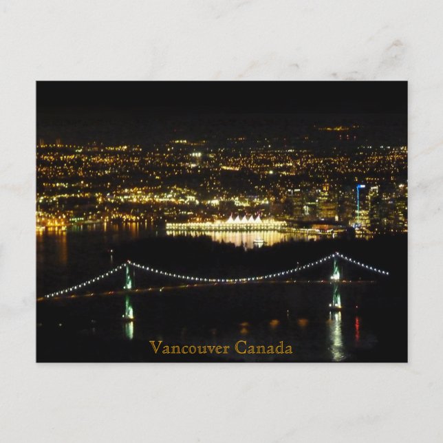 Postale Carte personnalisée Lions Gate de Vancouver (Devant)