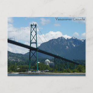 Postale Carte personnalisée Lions Gate de Vancouver