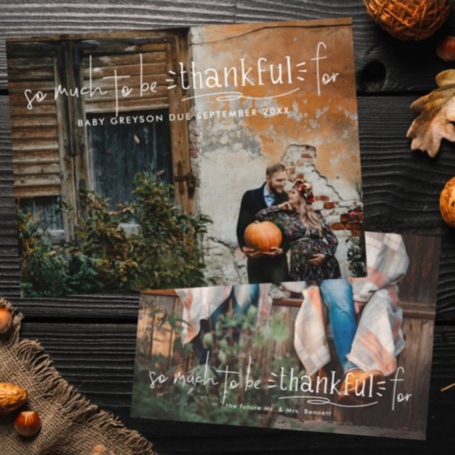 Postale Carte photo de grossesse de Thanksgiving (Créateur téléchargé)