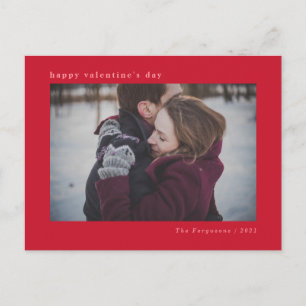 Postale Carte photo de la Saint Valentin minimal moderne