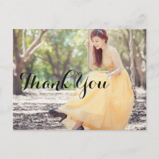 Postale Carte photo de Merci de mariage personnalisé