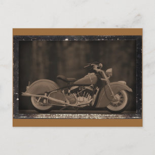 Postale Carte photo de moto ancien