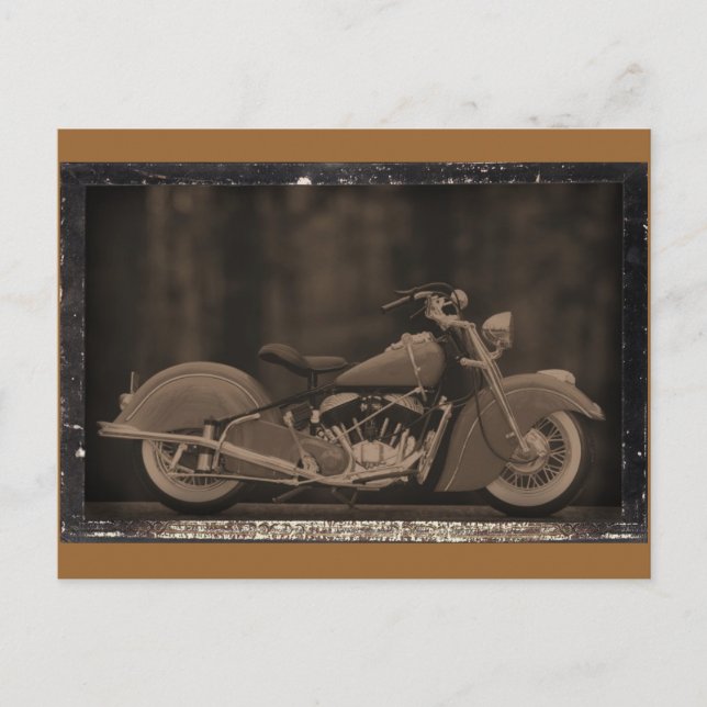 Postale Carte photo de moto ancien (Devant)