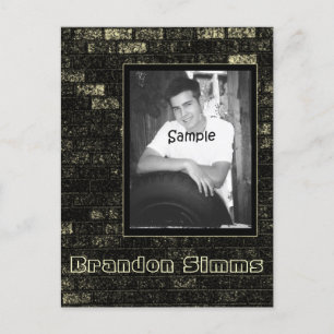 Postale Carte photo de mur de brique Grunge