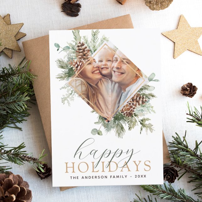 Postale Carte photo de Noël moderne Budget (Créateur téléchargé)