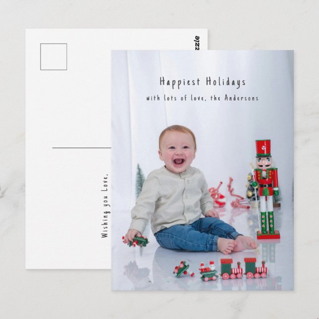 Postale Carte photo de vacances simple avec fond perdu min (Devant / Derrière)
