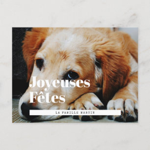 Postale Carte photo style retro Joyeuses Fêtes