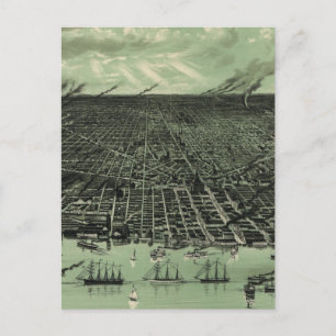 Postale Carte picturale vintage de Detroit Michigan (1889)