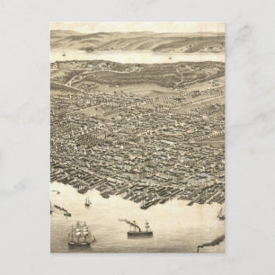 Postale Carte picturale vintage de Halifax (1879)