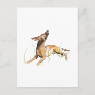 Postale Carte Pinscher Nain, Personnalisée
