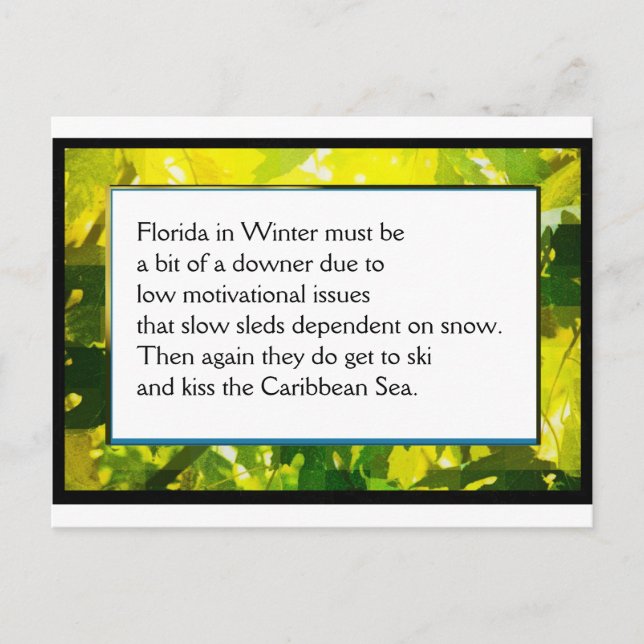 Postale Carte Poem Ferme Amusante #1 (Devant)