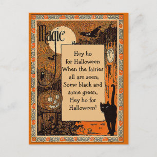 Postale Carte Poème Halloween avec texte personnalisable