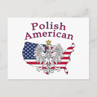 Postale Carte polonaise américaine