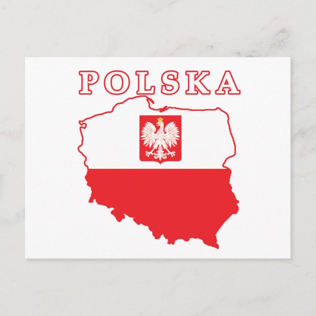 Postale Carte Polska avec aigle (Devant)