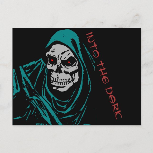 Postale Carte Posrcard De Skelethon Sombre (Devant)