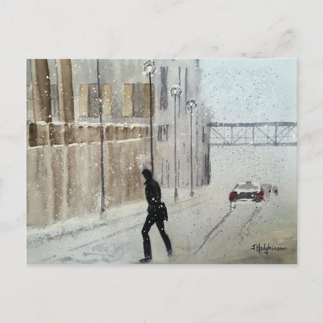 POSTALE CARTE POST DE LA NEIGE (Devant)