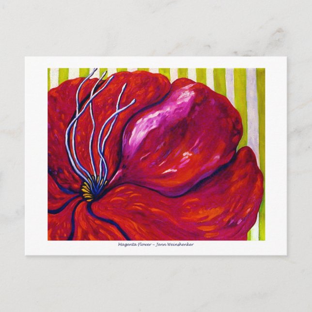 Postale CARTE POST Fleur Magenta (Devant)