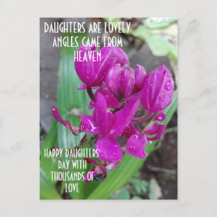 POSTALE CARTE POST FLOWER POUR LA JOURNÉE DE LA FILLE