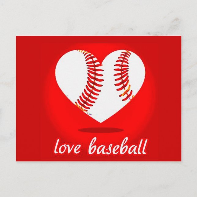 Postale carte postale, amour, baseball (Devant)