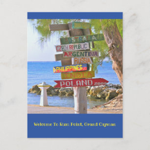 Postale Carte postale/Bienvenue À Rum Point, Grand Cayman