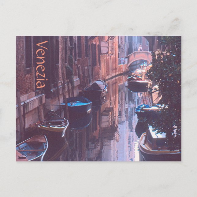 Postale carte postale, "CANAUX DE VENISE"/VENEZIE (Devant)