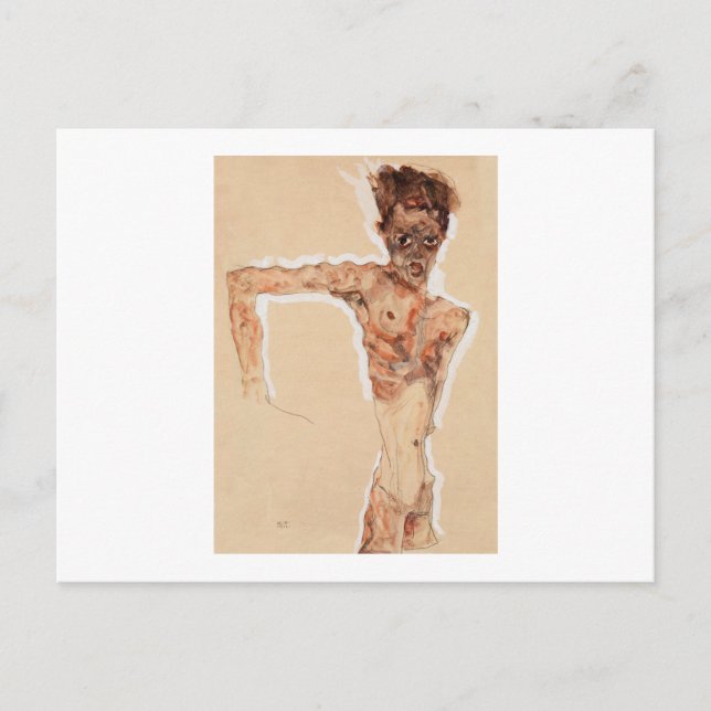 POSTALE  CARTE POSTALE: EGON SCHIELE : AUTO-PORTRAIT 1912 (Devant)