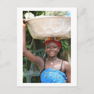 Postale Carte postale, "Femme au panier" # 1202