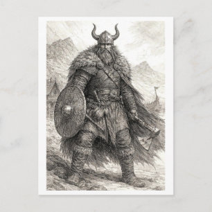 Postale Carte postale. Guerrier viking