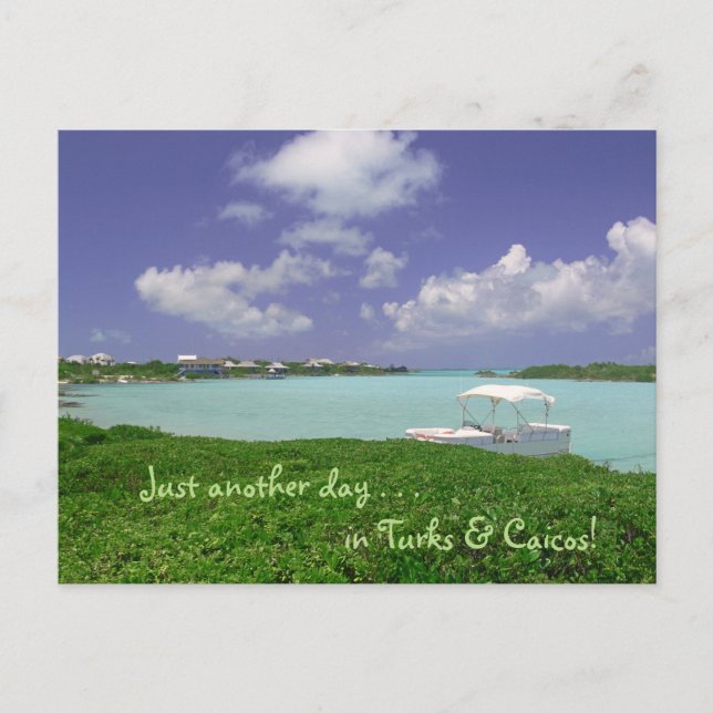 Postale carte postale/ "Juste une autre journée à Turks an (Devant)