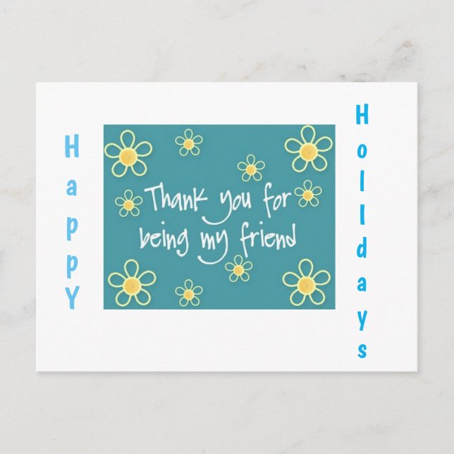 POSTALE * CARTE POSTALE* MERCI D'ÊTRE MON AMI *NOËL* (Devant)