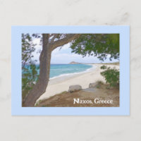 carte postale/ Naxos, Grèce/plage