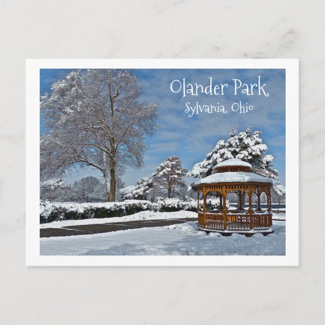 POSTALE CARTE POSTALE, OLANDER PARK-WINTER WONDERLAND (Devant)